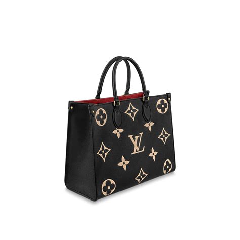 lv m45495|OnTheGo MM Bicolour Monogram Empreinte Leather .